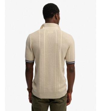 Superdry Texture beige polo shirt