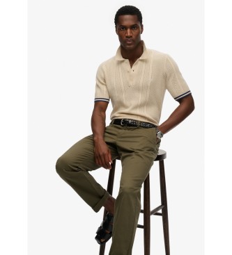 Superdry Texture beige polo shirt