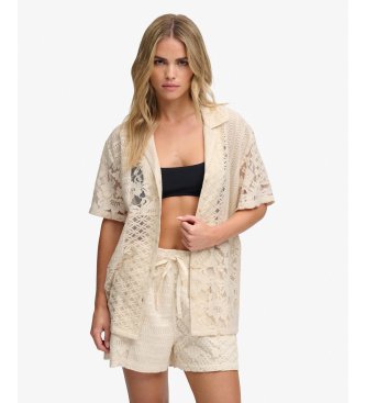 Superdry Chemise en Dentelle Resort beige