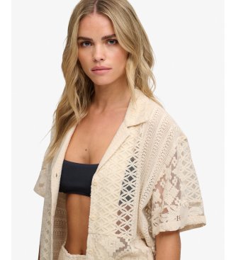 Superdry Chemise en Dentelle Resort beige