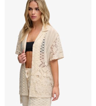 Superdry Chemise en Dentelle Resort beige