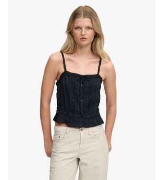 Superdry Top camisola encaje marino