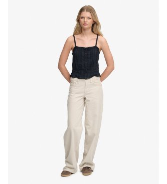 Superdry Top camisola encaje marino