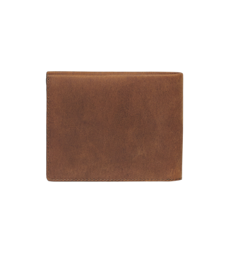 Superdry Portefeuille en cuir Marchandises marron