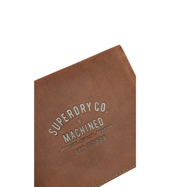 Superdry Portefeuille en cuir Marchandises marron