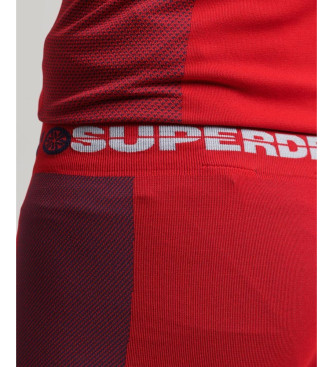 Superdry Legging interior sin costuras rojo