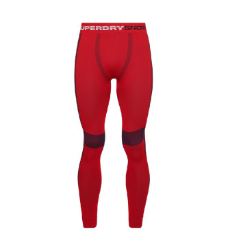 Superdry Legging interior sin costuras rojo