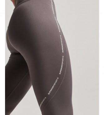 Superdry Leggings moulants leggings longs mesh Active grey