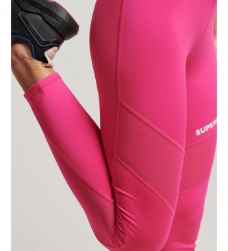 Superdry Training mesh leggings 7/8 pink