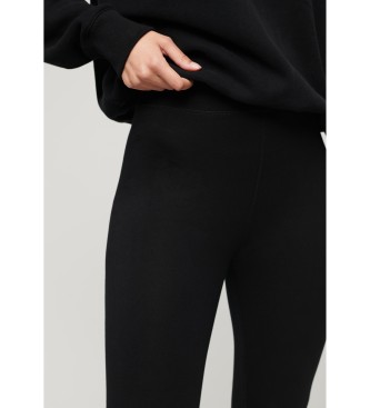 Superdry Gamaše z visokim pasom Sportswear črne barve