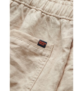 Superdry Pantaln de Lino beige