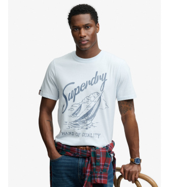 Superdry Majica Lo-fi Dockside modra