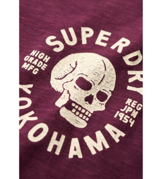 Superdry Lo-Fi Biker Graphic Loose Loose T-shirt purple