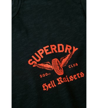 Superdry Camiseta Lo-Fi Biker Graphic Loose  marino