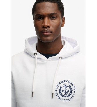 Superdry Lo-Fi Dockside White Hoodie