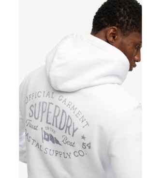 Superdry Lo-Fi Dockside White Hoodie