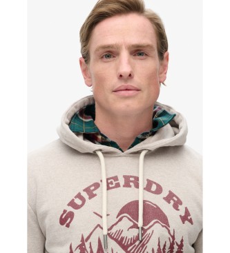 Superdry Lo-Fi Outdoor Grafik Sweatshirt beige