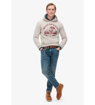 Superdry Sweatshirt grfica Lo-Fi Outdoor bege