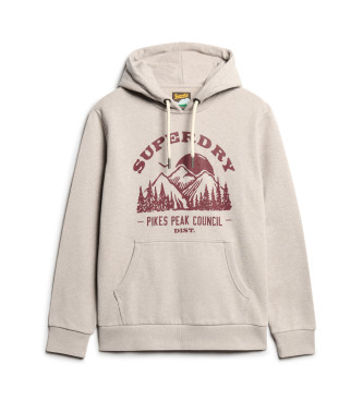 Superdry Sweatshirt grfica Lo-Fi Outdoor bege