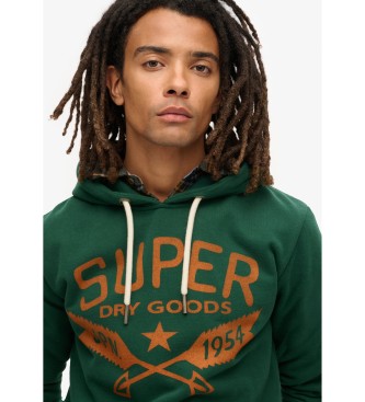 Superdry Felpa verde con grafica Lo-Fi Outdoor