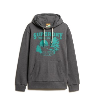 Superdry Felpa grafica per esterni Lo-Fi grigia