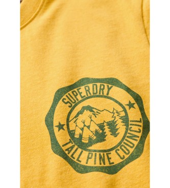 Superdry T-Shirt mit gelber Outdoor-Grafik