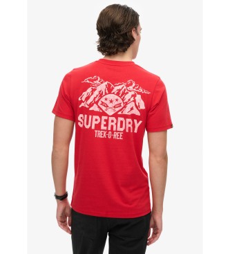 Superdry T-Shirt mit roter Outdoor-Grafik