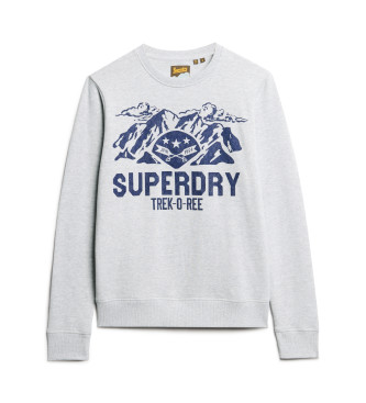 Superdry Felpa girocollo con grafica Lo-Fi Outdoors Grigia