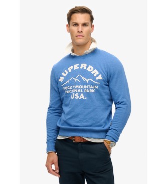 Superdry Sudadera Lo-Fi Outdoors Graphic Crew azul