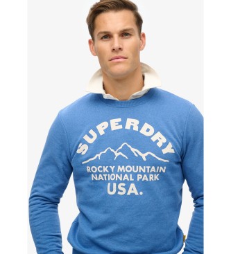 Superdry Sudadera Lo-Fi Outdoors Graphic Crew azul