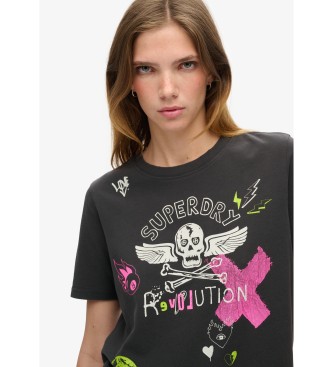 Superdry Lo-Fi Punk T-shirt schwarz