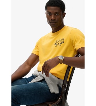Superdry T-shirt Lo Fi Outdoors Chest amarela