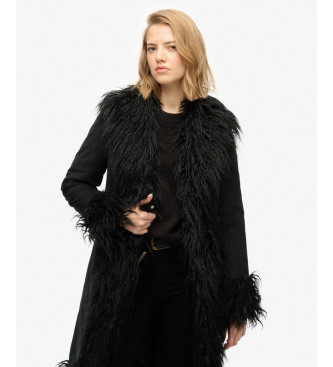 Superdry Abrigo Afghan negro