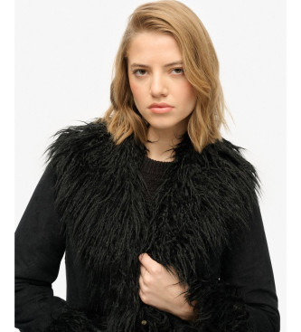 Superdry Abrigo Afghan negro