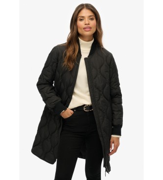 Superdry Long Quilted Liner Jacket black
