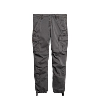 Superdry Straight cut, low rise cargo trousers grey