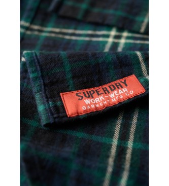 Superdry Lumberjack marinbl skjorta