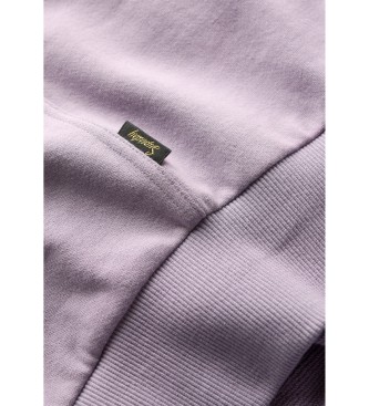 Superdry Locker sitzendes Sweatshirt mit metallischem Luxe-Logo in Flieder