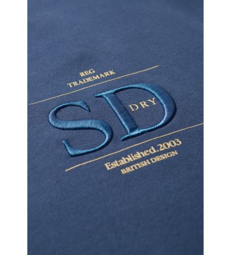 Superdry Sudadera de corte holgado con logotipo metalizado Luxe azul