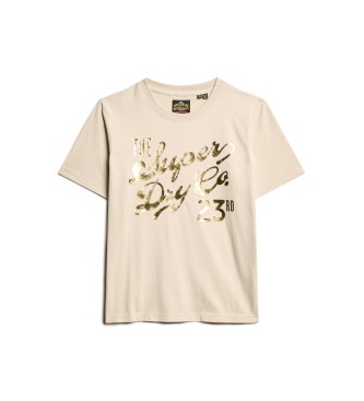 Superdry Beiges Luxus-T-Shirt