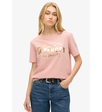 Superdry T-shirt rose de luxe