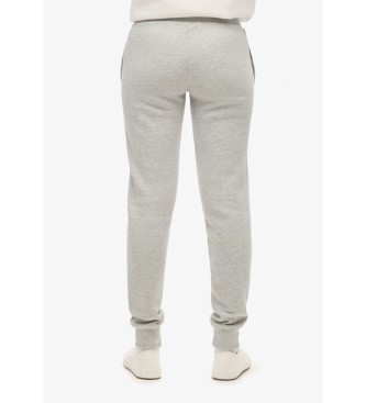 Superdry Jogger trousers with metallic logo Luxe grey