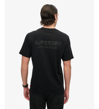 Superdry Luxurises locker sitzendes Sporttop schwarz