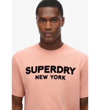 Superdry Luxe Sport los t-shirt roze