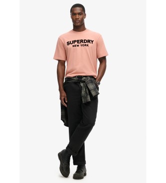 Superdry Luxe Sport los t-shirt roze