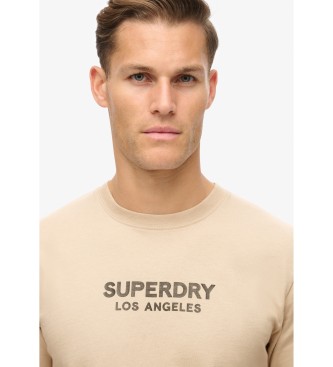 Superdry T-shirt ample Luxury Sport beige