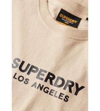 Superdry Luźna koszulka Luxury Sport w kolorze beżowym