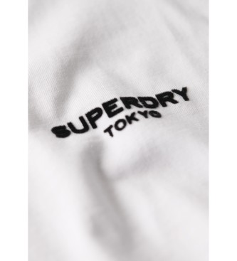 Superdry Luźna koszulka sportowa Luxury w kolorze białym