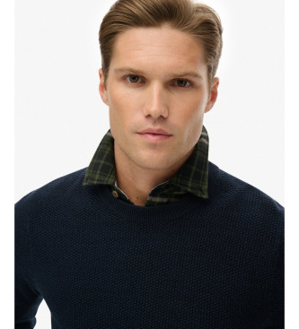 Superdry Camisola de textura leve azul-marinho