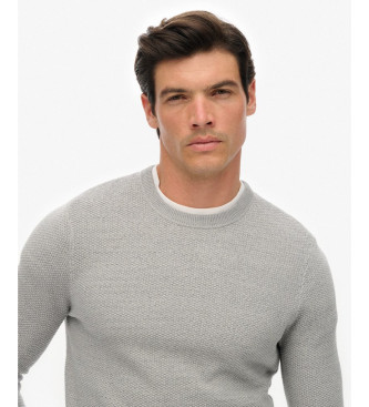 Superdry Camisola de textura leve cinzenta